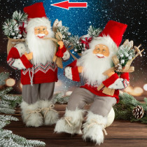 Santa postavička stojaca 80 cm s plnou taškou darčekov Santa postavička stojaca 80 cm s plnou taškou darčekov